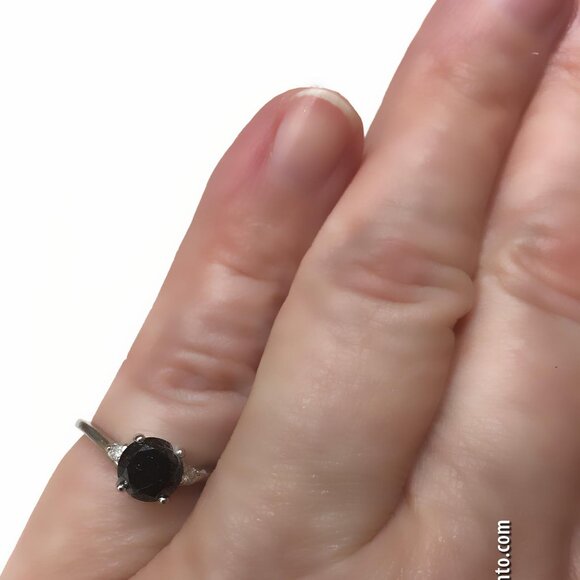 1CT+ Black Diamond 14K Gold Engagement Ring. Brand New in Box & Appraisal. - Picture 1 of 5